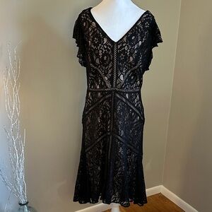 Taylor Black Lace Dress, Sz 12